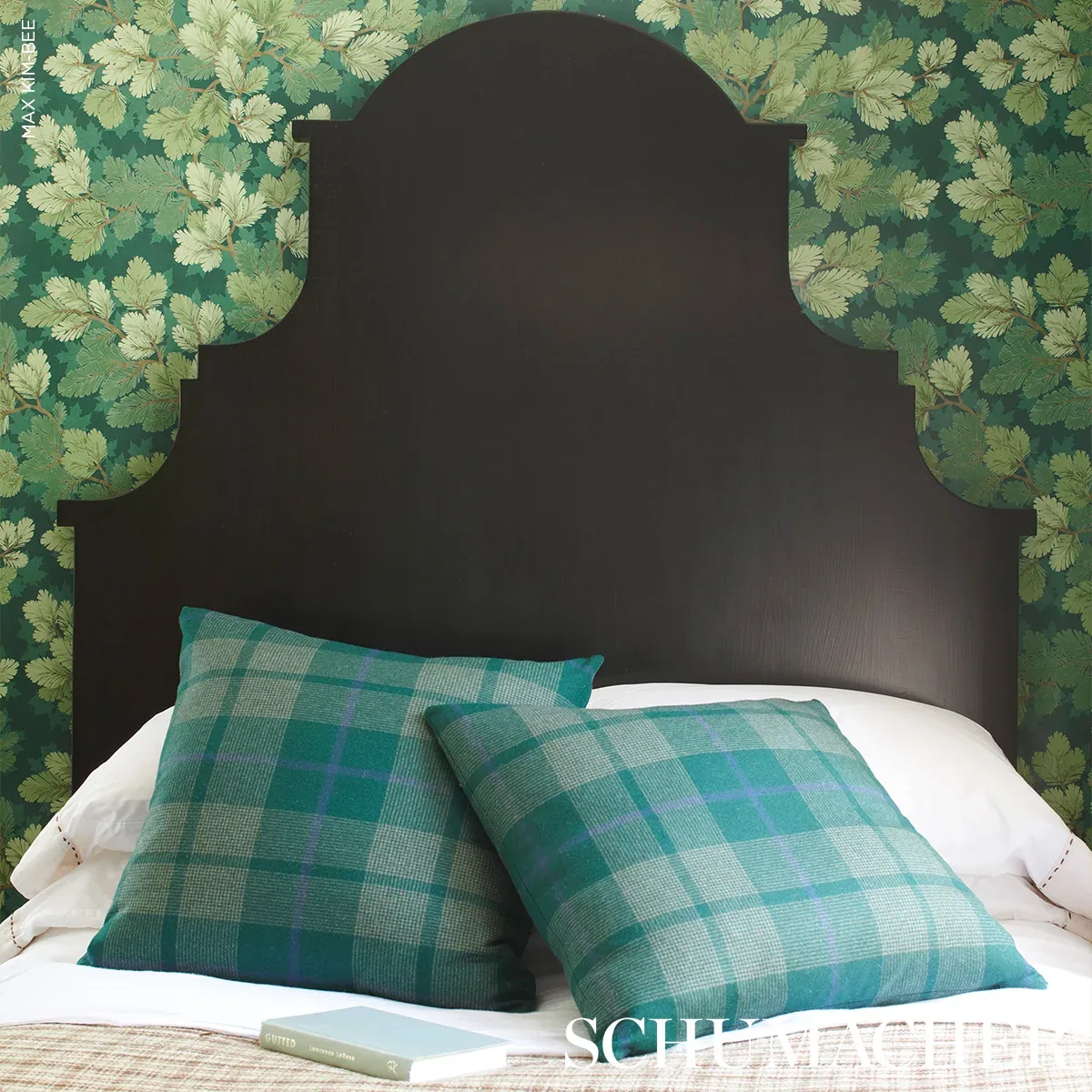 MONTANA WOOL PLAID Fabric – HUNTER | Schumacher | Wallpaper MONTANA WOOL PLAID fabric HUNTER color by Schumacher