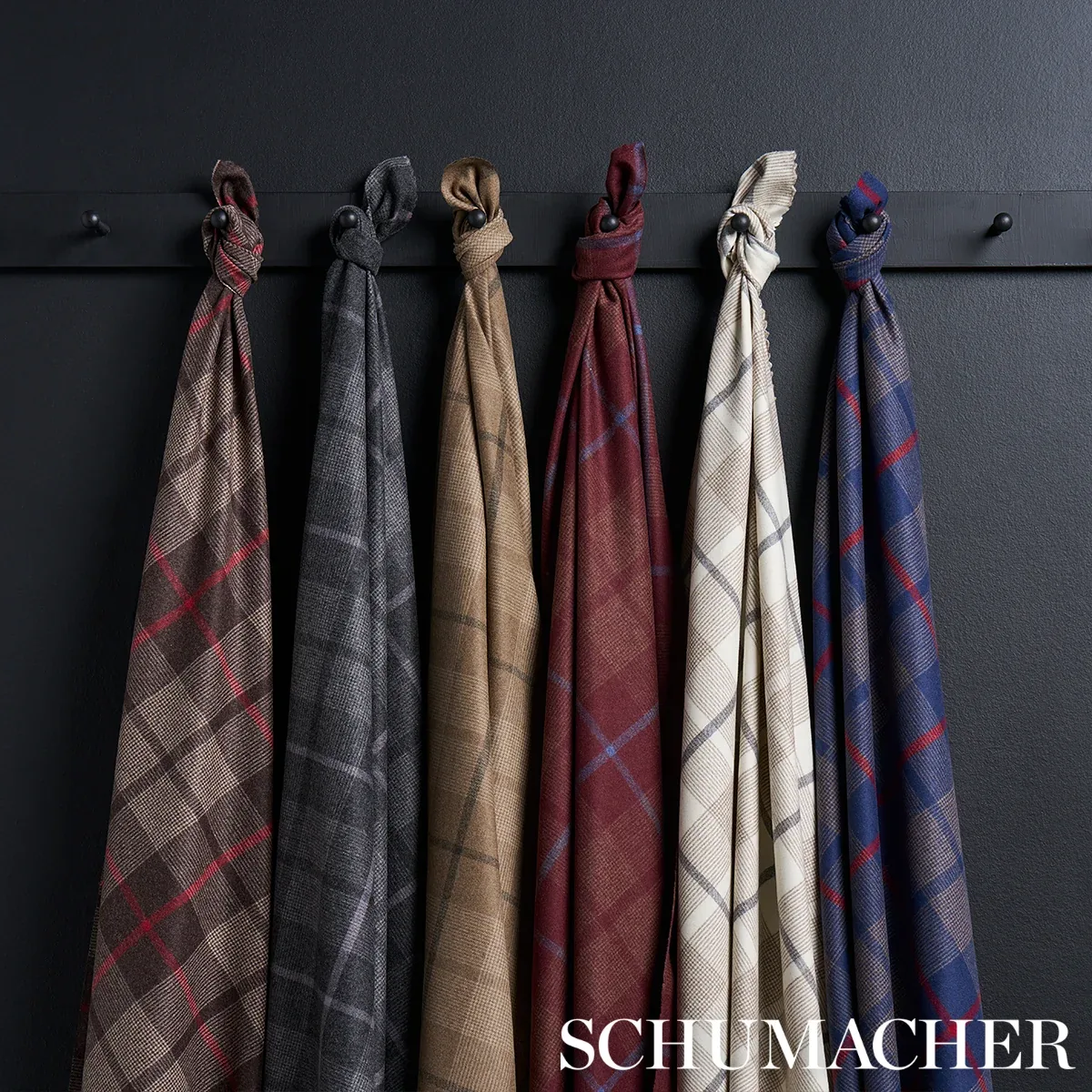MONTANA WOOL PLAID Fabric – JAVA | Schumacher | Wallpaper Tw MONTANA WOOL PLAID fabric JAVA color by Schumacher