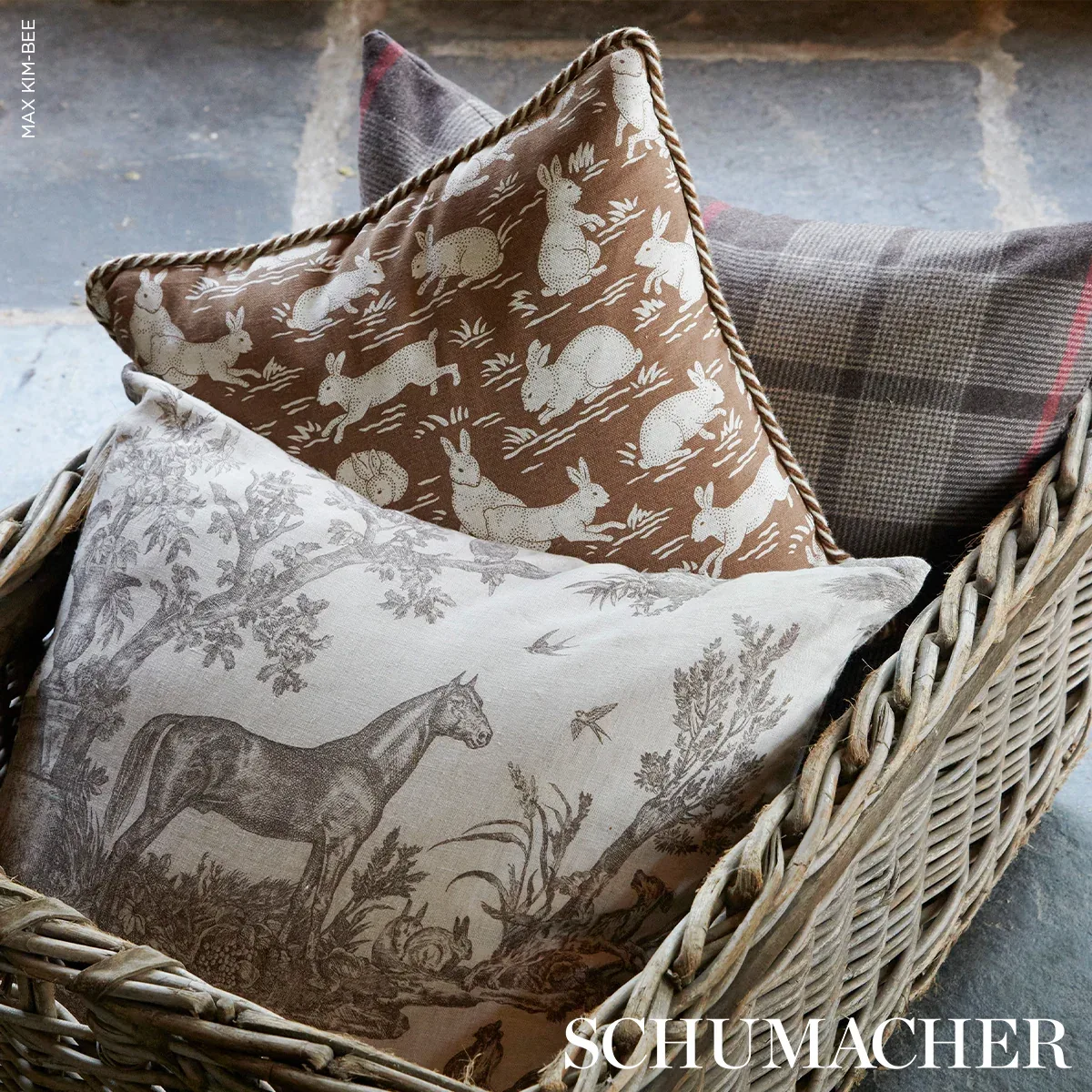 MONTANA WOOL PLAID Fabric – JAVA | Schumacher | Wallpaper Tw MONTANA WOOL PLAID fabric JAVA color by Schumacher