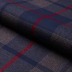 MONTANA WOOL PLAID fabric NAVY color by Schumacher