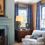 MONTANA WOOL PLAID Fabric – SLATE | Schumacher | Wallpaper T MONTANA WOOL PLAID fabric SLATE color by Schumacher