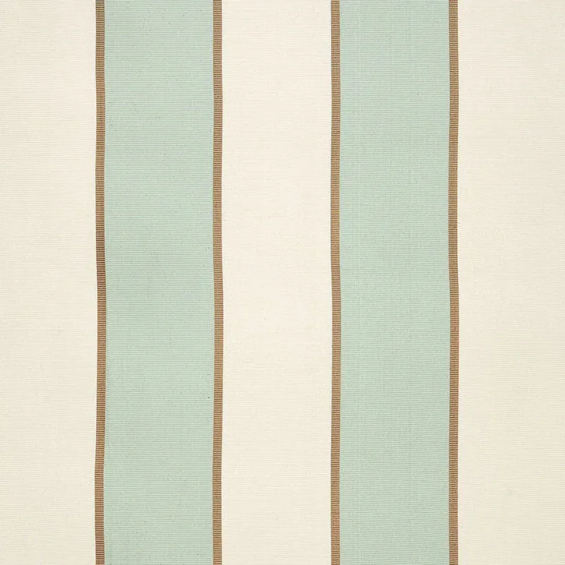 MONTEBELLO STRIPE fabric AQUA color by Schumacher