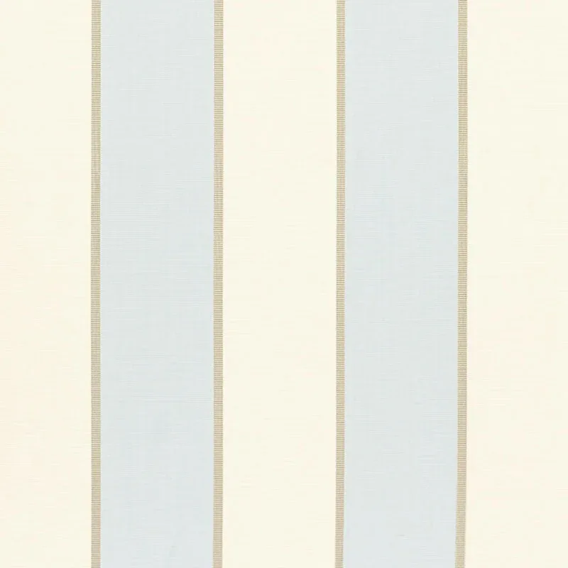 MONTEBELLO STRIPE fabric AZURE color by Schumacher