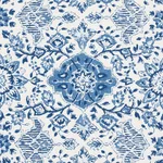 MONTECITO FLORAL fabric INDIGO color by Schumacher