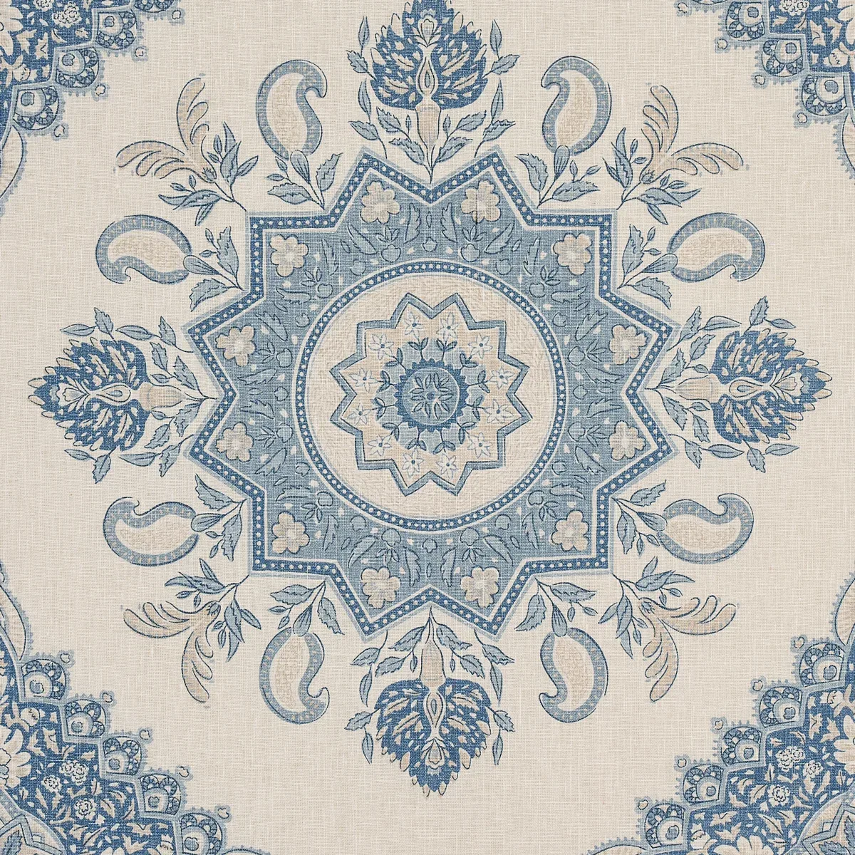 MONTECITO MEDALLION Fabric – CHINA BLUE | Schumacher | Wallp MONTECITO MEDALLION fabric CHINA BLUE color by Schumacher