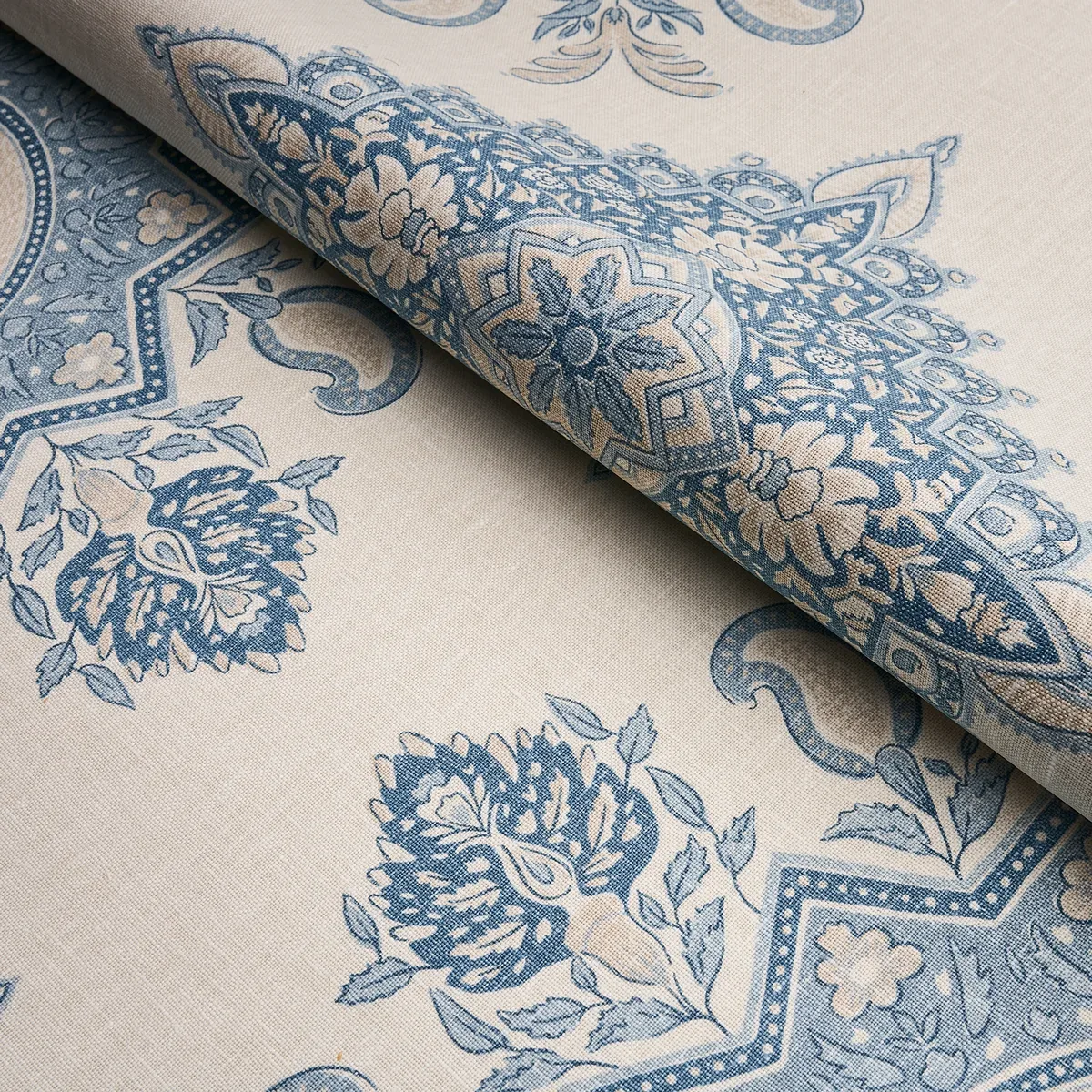 MONTECITO MEDALLION Fabric – CHINA BLUE | Schumacher | Wallp MONTECITO MEDALLION fabric CHINA BLUE color by Schumacher