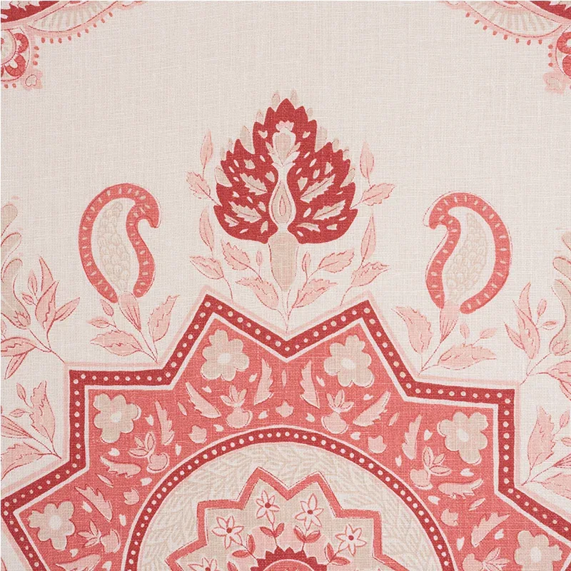 MONTECITO MEDALLION Fabric – FADED RED | Schumacher | Wallpa MONTECITO MEDALLION fabric FADED RED color by Schumacher