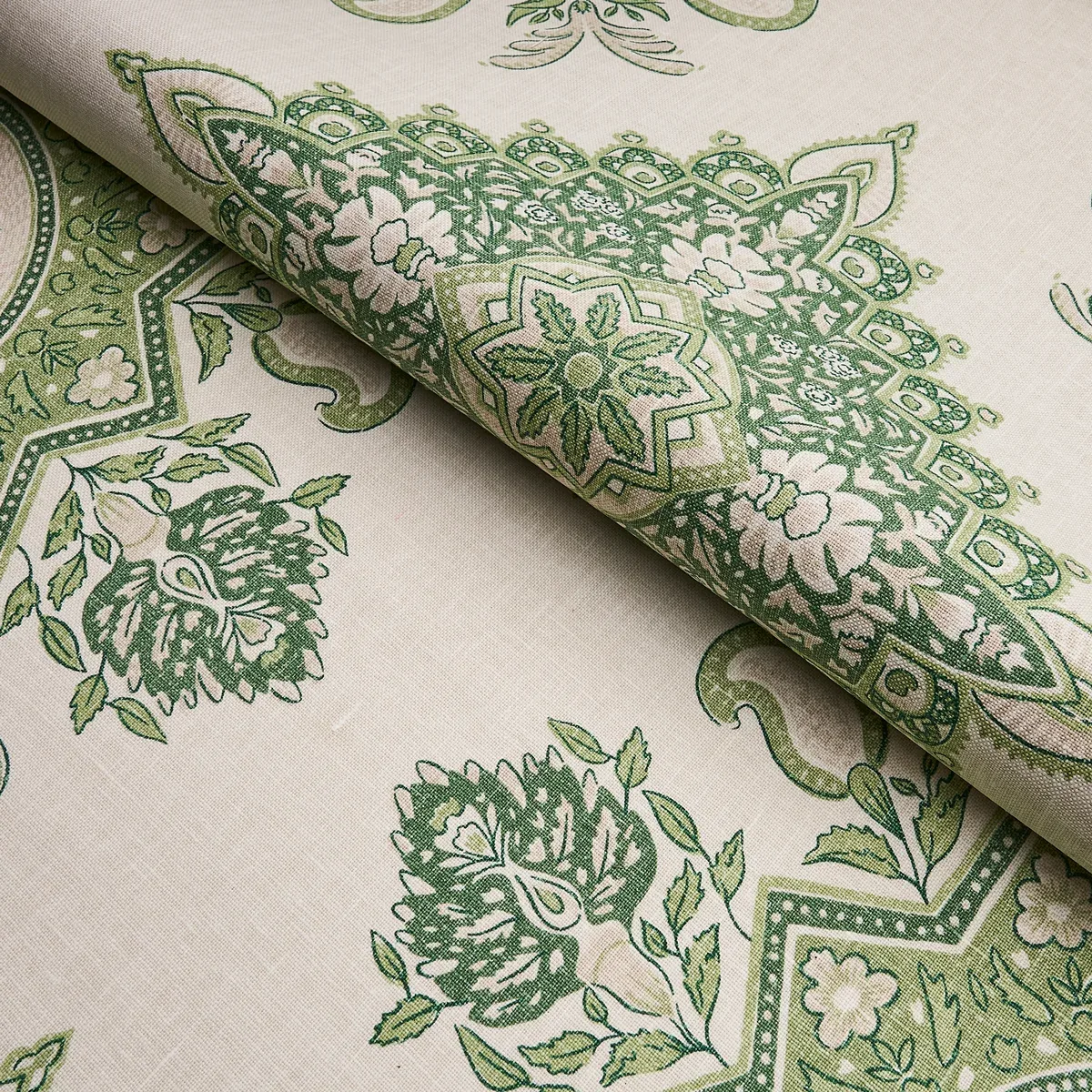 MONTECITO MEDALLION Fabric – LEAF GREEN | Schumacher | Wallp MONTECITO MEDALLION fabric LEAF GREEN color by Schumacher