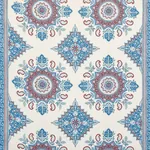 MONTECITO MEDALLION fabric RED color by Schumacher