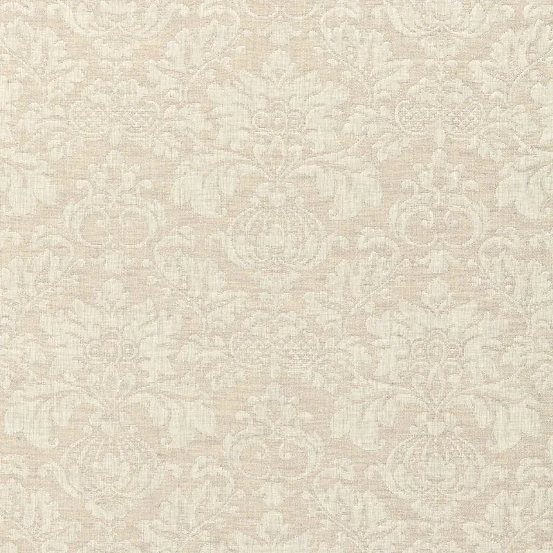 MONTISI LINEN DAMASK fabric FLAX color by Schumacher