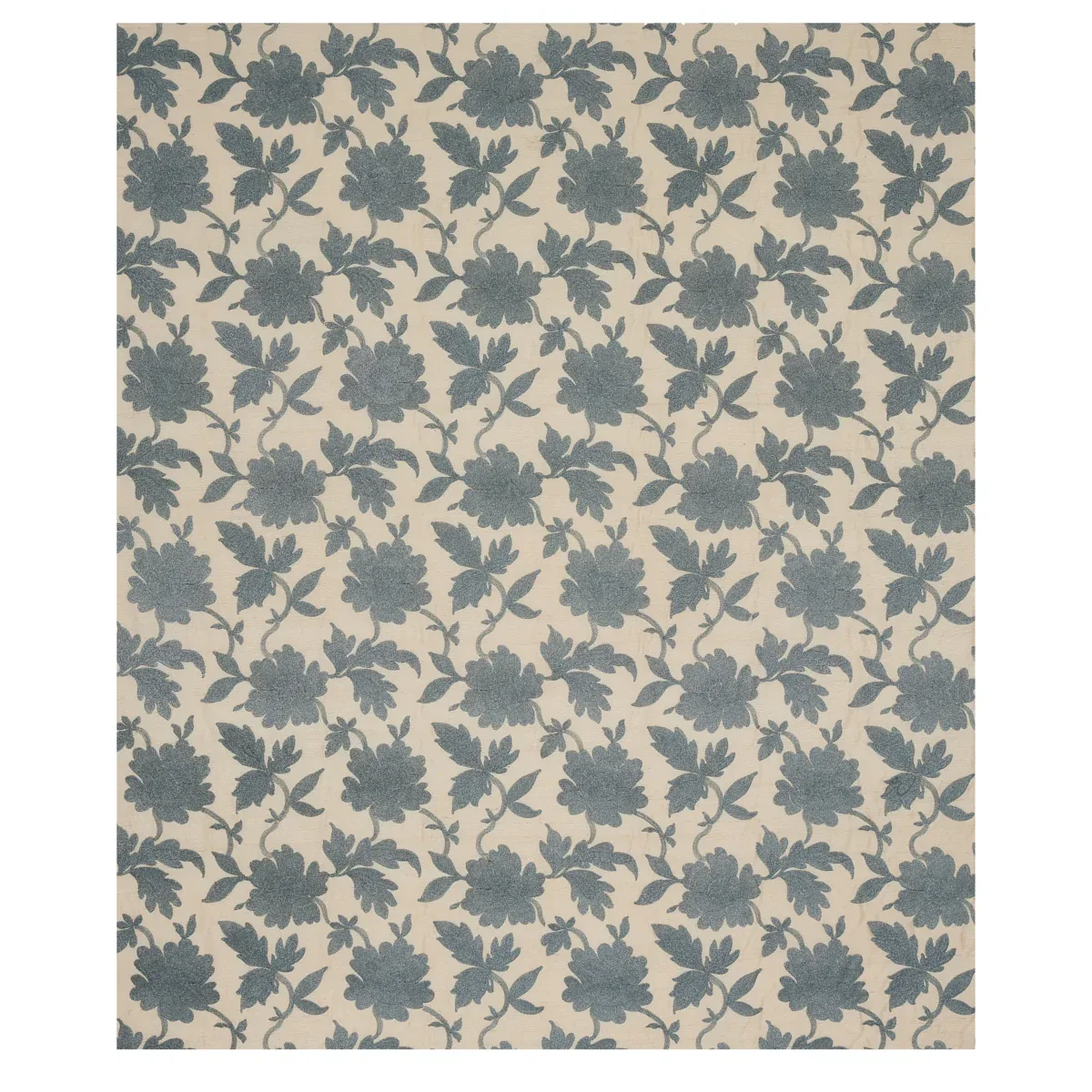 MOON GARDEN EMBROIDERY fabric BLUE color by Schumacher