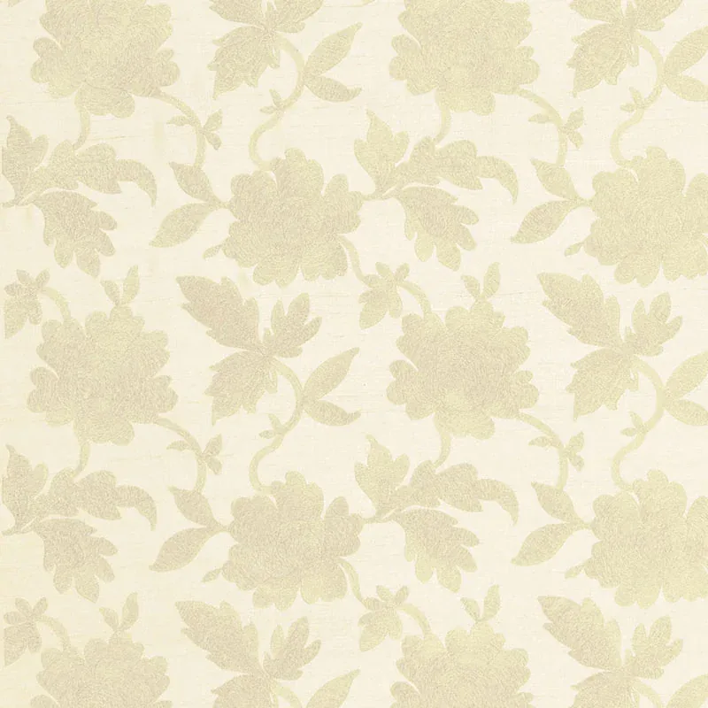 MOON GARDEN EMBROIDERY fabric CHAMPAGNE color by Schumacher