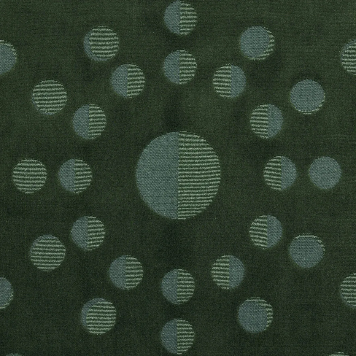 MOON PHASE VELVET fabric GREEN color by Schumacher