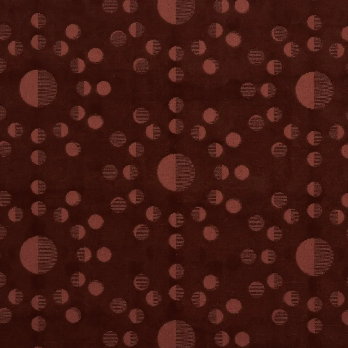 MOON PHASE VELVET fabric RED color by Schumacher