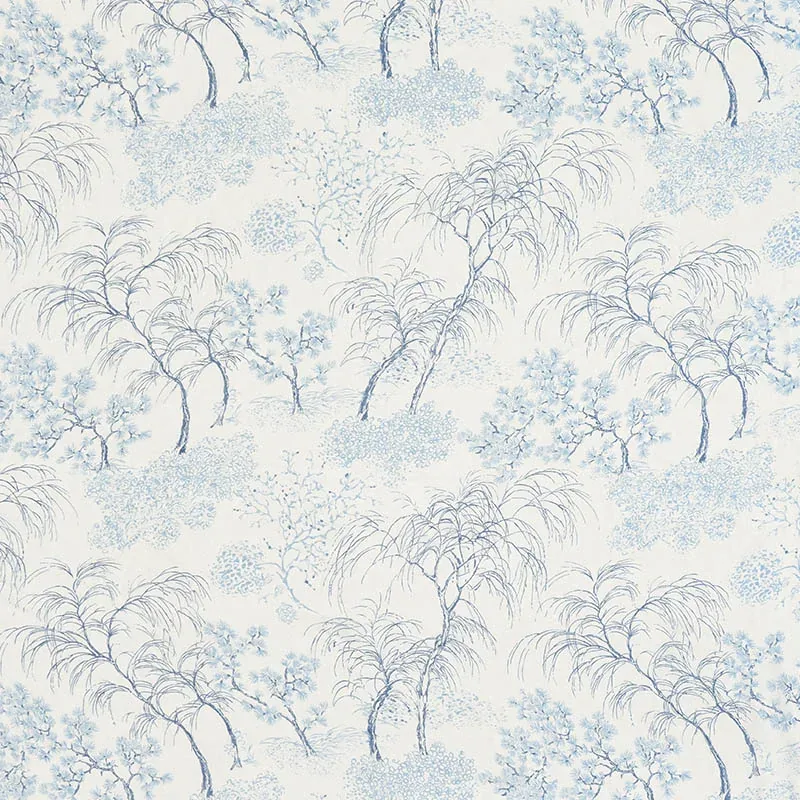 MORI SHEER Fabric – PORCELAIN | Schumacher | Wallpaper Twins MORI SHEER fabric PORCELAIN color by Schumacher