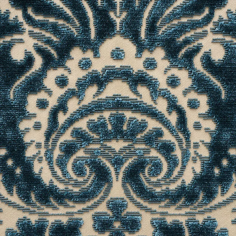 MORIMONT VELVET fabric LAKE color by Schumacher