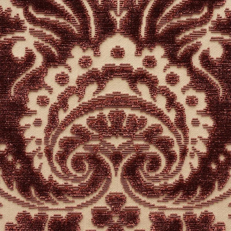 MORIMONT VELVET fabric ROSEWOOD color by Schumacher