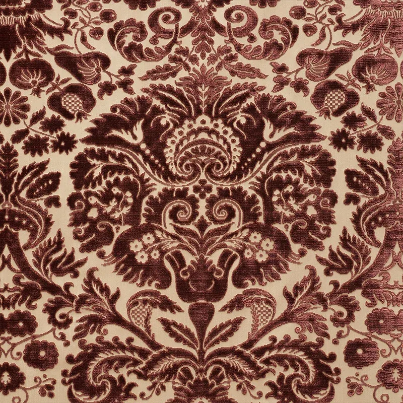 MORIMONT VELVET fabric ROSEWOOD color by Schumacher