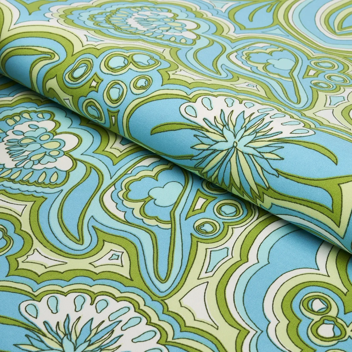 MORNING SUNRISE INDOOR/OUTDOOR Fabric – FERN | Schumacher | MORNING SUNRISE INDOOR/OUTDOOR fabric FERN color by Schumacher