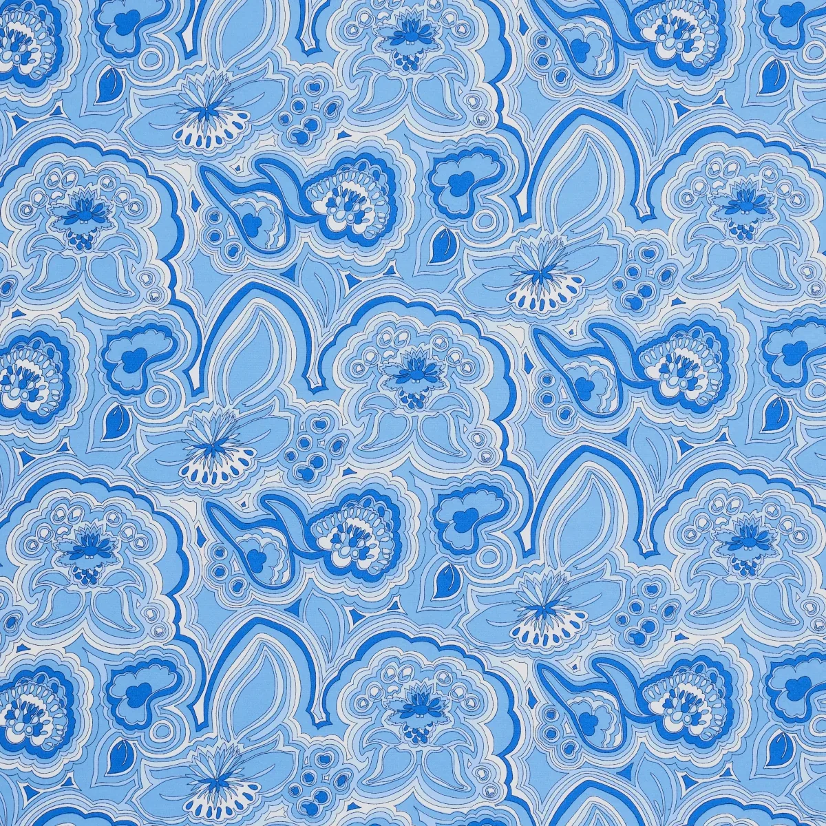 MORNING SUNRISE INDOOR/OUTDOOR fabric HORIZON BLUE color by Schumacher