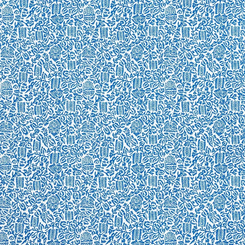 MORRIS Fabric – BLUE | Schumacher | Wallpaper Twins MORRIS fabric BLUE color by Schumacher
