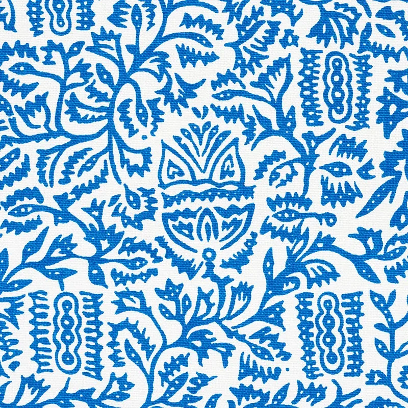 MORRIS fabric BLUE color by Schumacher