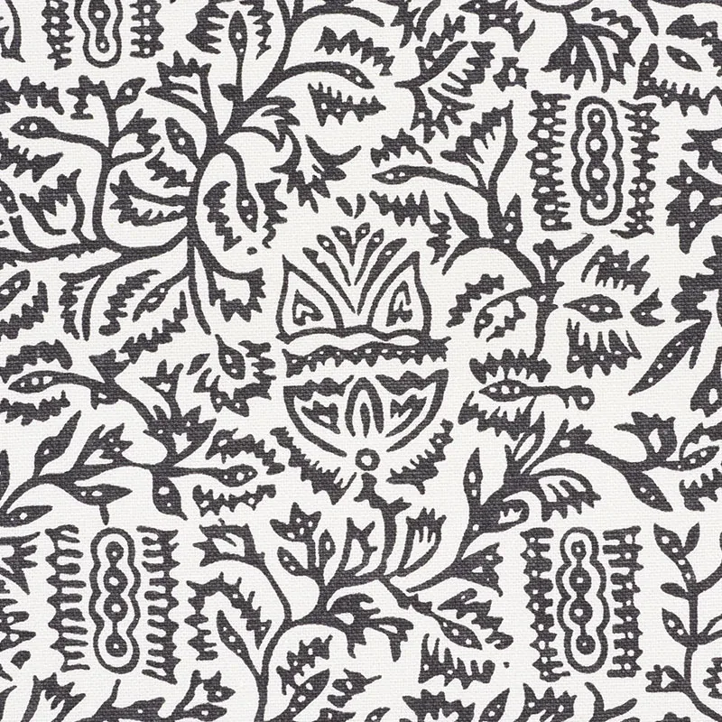 MORRIS fabric CARBON color by Schumacher