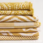 MORRO INDOOR/OUTDOOR fabric MAIZE color by Schumacher