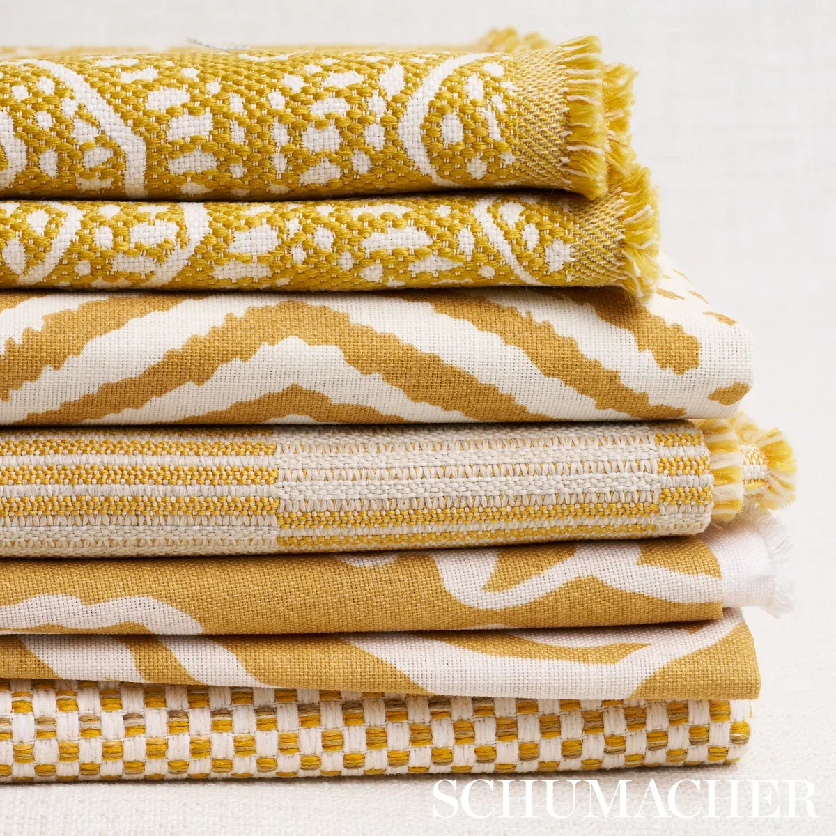MORRO INDOOR/OUTDOOR fabric MAIZE color by Schumacher