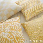 MORRO INDOOR/OUTDOOR fabric MAIZE color by Schumacher