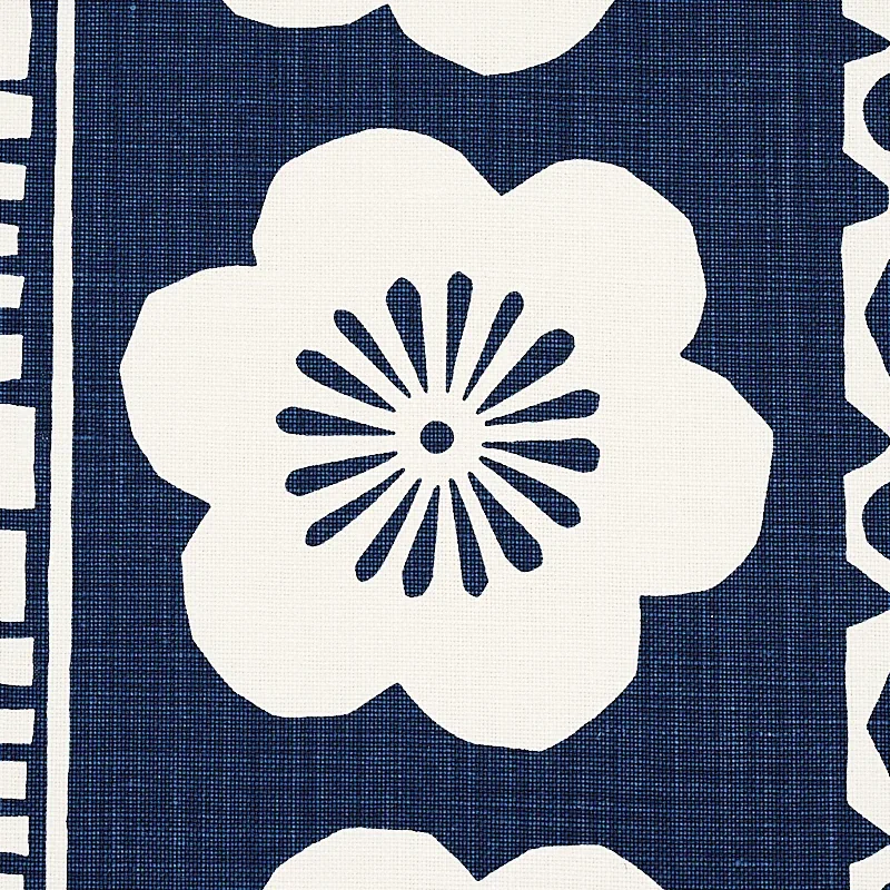 MRS. HOWELL Fabric – INDIGO | Schumacher | Wallpaper Twins MRS. HOWELL fabric INDIGO color by Schumacher