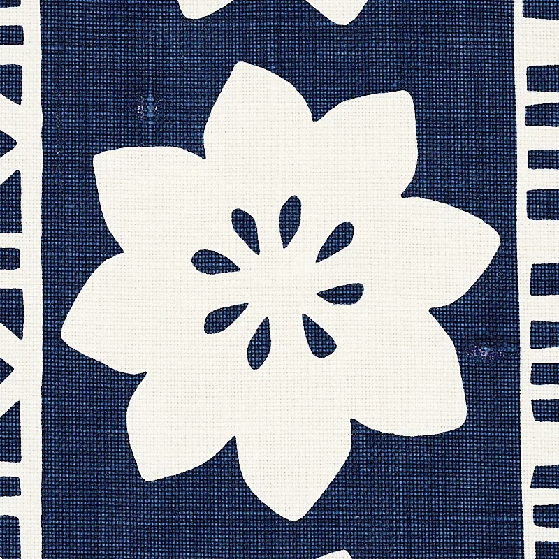 MRS. HOWELL Fabric – INDIGO | Schumacher | Wallpaper Twins MRS. HOWELL fabric INDIGO color by Schumacher