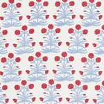 Mughal Hand Block Print Fabric – CRIMSON SKY | Schumacher | Mughal Hand Block Print fabric CRIMSON SKY color by Schumacher