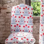 Mughal Hand Block Print Fabric – CRIMSON SKY | Schumacher | Mughal Hand Block Print fabric CRIMSON SKY color by Schumacher