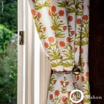Mughal Hand Block Print Fabric – PEACH SAP GREEN | Schumache Mughal Hand Block Print fabric PEACH SAP GREEN color by Schumacher