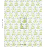 Mughal Hand Block Print Fabric – SKY PISTACHIO | Schumacher Mughal Hand Block Print fabric SKY PISTACHIO color by Schumacher