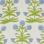 Mughal Hand Block Print Fabric – SKY PISTACHIO | Schumacher Mughal Hand Block Print fabric SKY PISTACHIO color by Schumacher