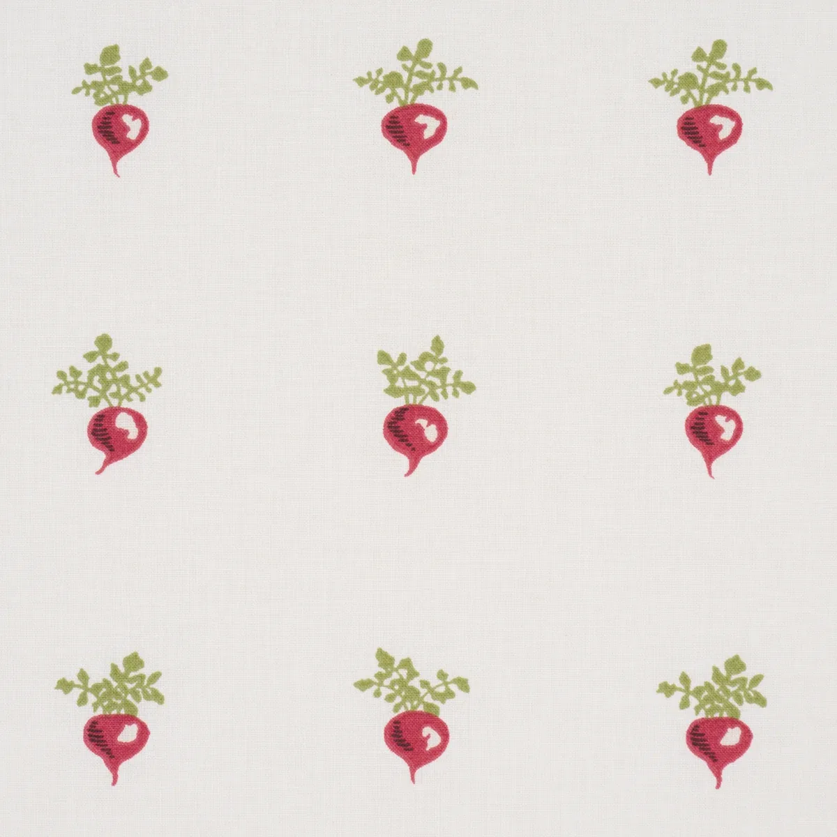 MY LITTLE RADISH fabric RED color by Schumacher