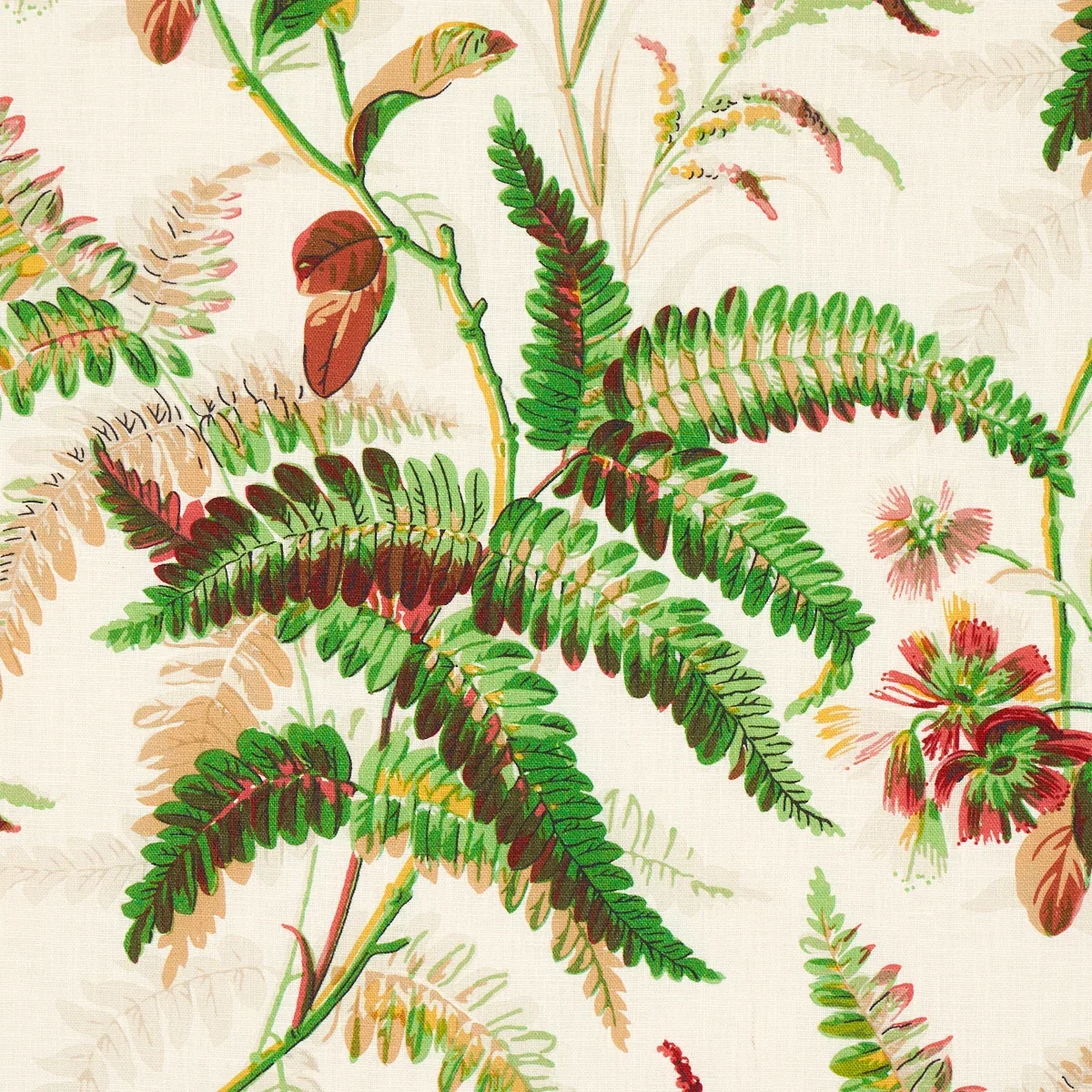 MYERS FERN LINEN Fabric – DOCUMENT | Schumacher | Wallpaper MYERS FERN LINEN fabric DOCUMENT color by Schumacher