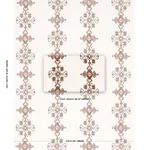 NADIRA EMBROIDERY Fabric – COCOA | Schumacher | Wallpaper Tw NADIRA EMBROIDERY fabric COCOA color by Schumacher