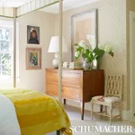 NADIRA EMBROIDERY Fabric – COCOA | Schumacher | Wallpaper Tw NADIRA EMBROIDERY fabric COCOA color by Schumacher