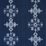 NADIRA EMBROIDERY Fabric – INDIGO | Schumacher | Wallpaper T NADIRA EMBROIDERY fabric INDIGO color by Schumacher