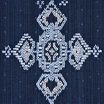 NADIRA EMBROIDERY Fabric – INDIGO | Schumacher | Wallpaper T NADIRA EMBROIDERY fabric INDIGO color by Schumacher