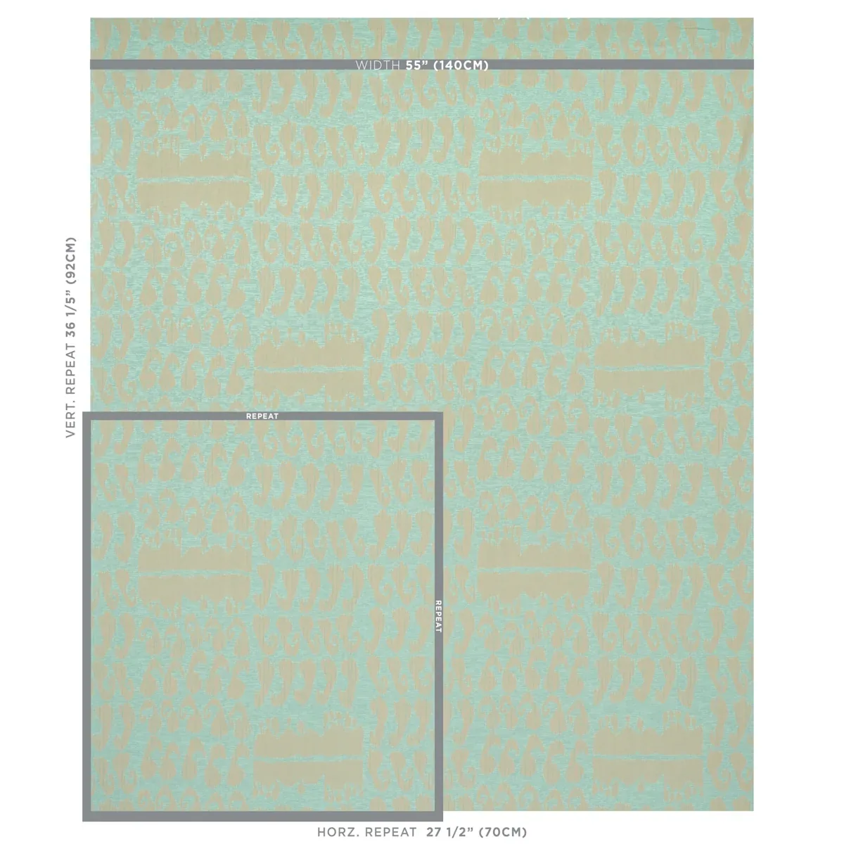 NALLAMALA FABRIC Fabric – OCEAN | Schumacher | Wallpaper Twi NALLAMALA FABRIC fabric OCEAN color by Schumacher