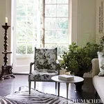 NANCY FLORAL fabric GRISAILLE color by Schumacher