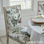NANCY FLORAL fabric GRISAILLE color by Schumacher