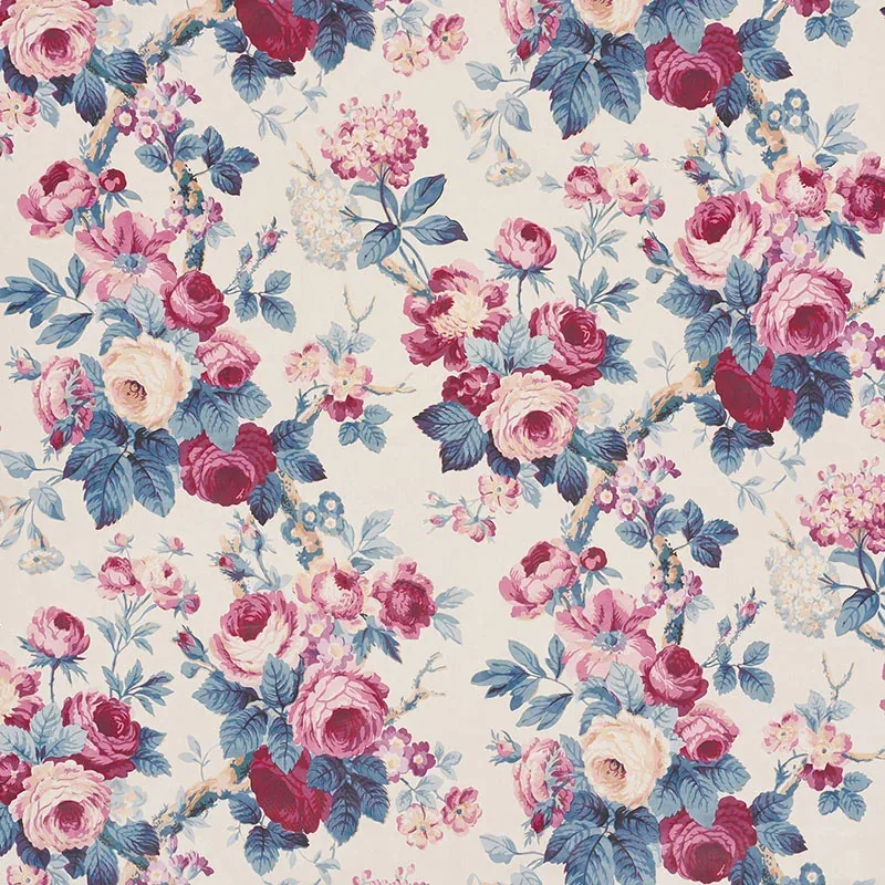 NANCY FLORAL fabric HAMISH color by Schumacher