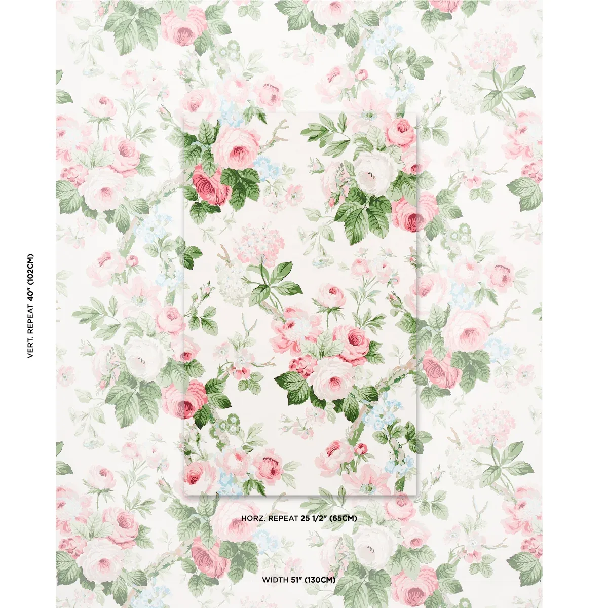 NANCY FLORAL fabric PETAL color by Schumacher