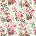 NANCY FLORAL fabric ROSE color by Schumacher