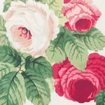 NANCY FLORAL fabric ROSE color by Schumacher